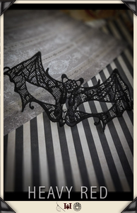 Bat Embroidered Lace Mask