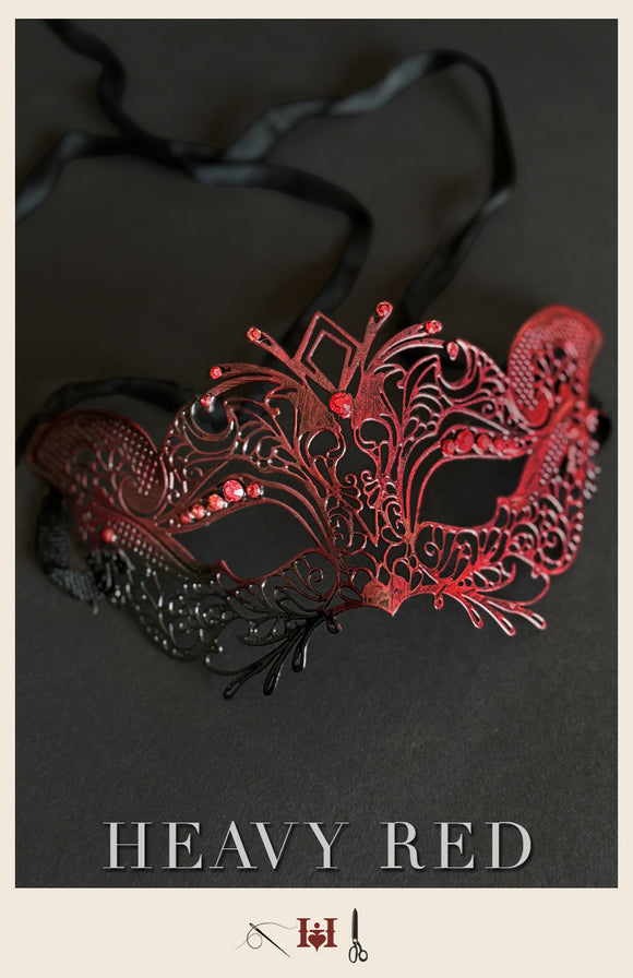 Burnt Crimson Wire Mask