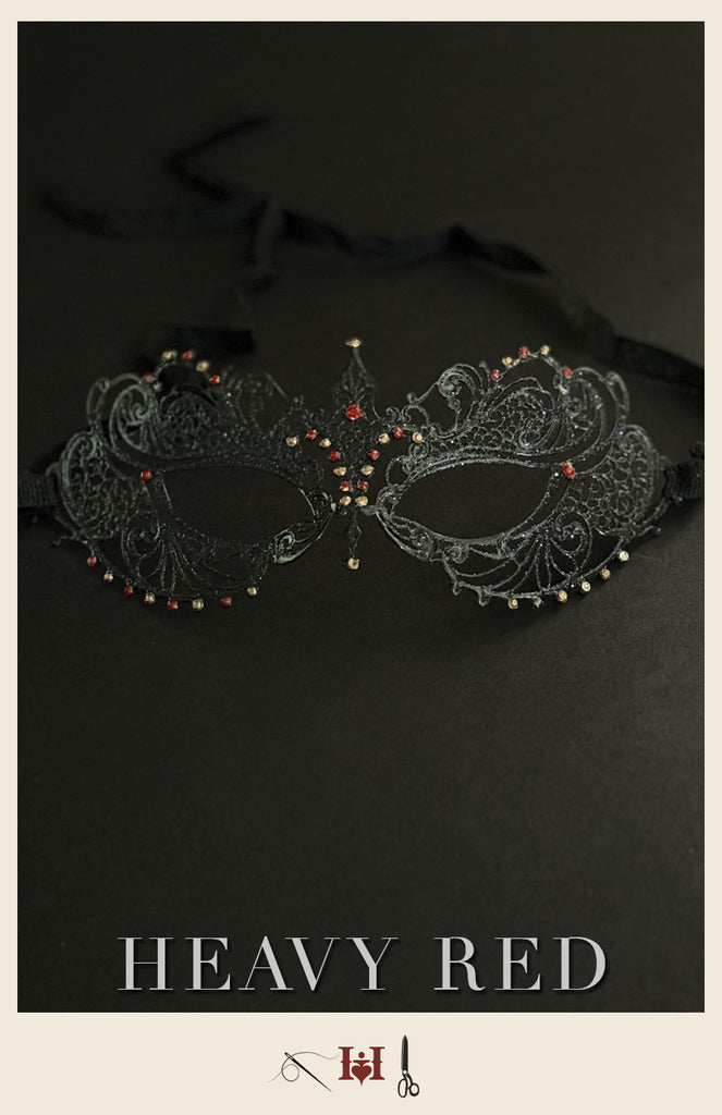 Vintage Circus Glitter Wire Mask