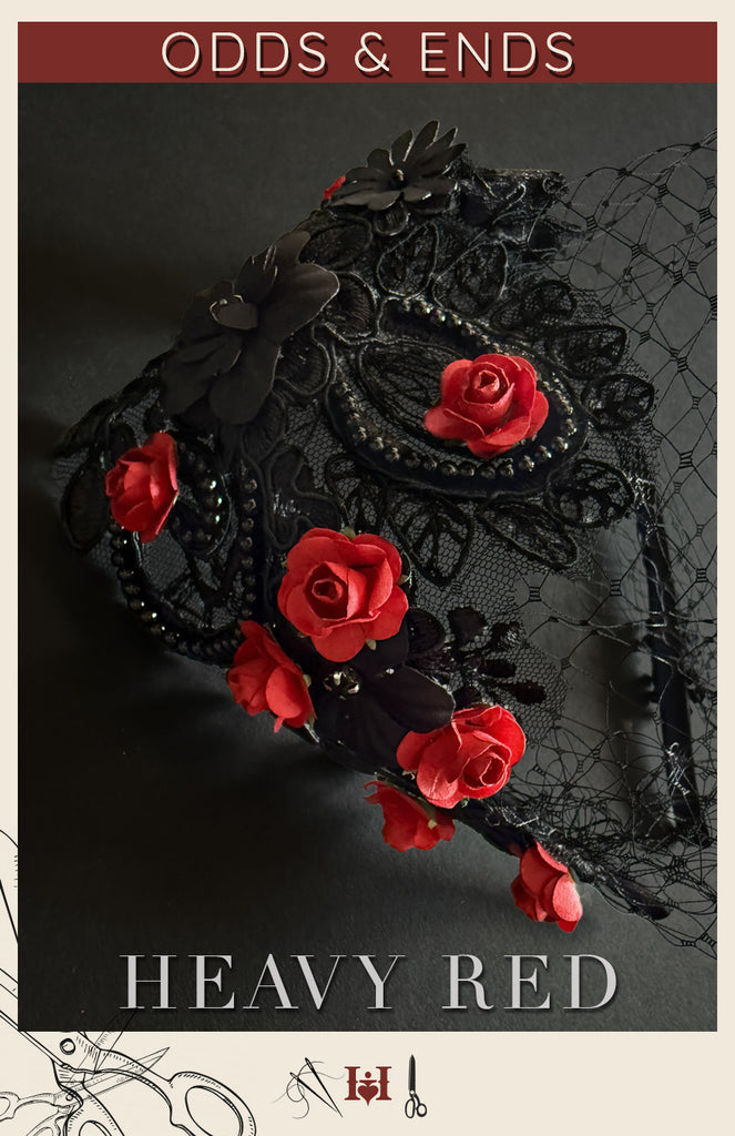 O&E Vintage Beaded Rose Head Piece