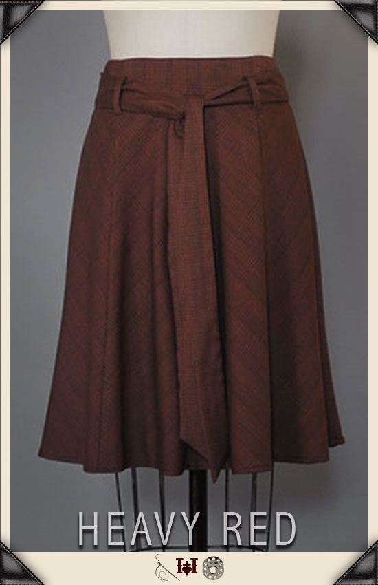 French Reminiscent Plaid Skirt