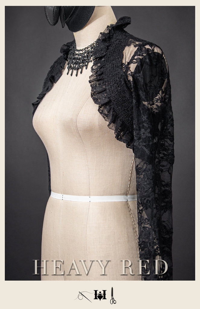 Victorian Lace Bed Jacket Long