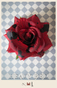 Queen of Hearts Red Rose Hair Piece