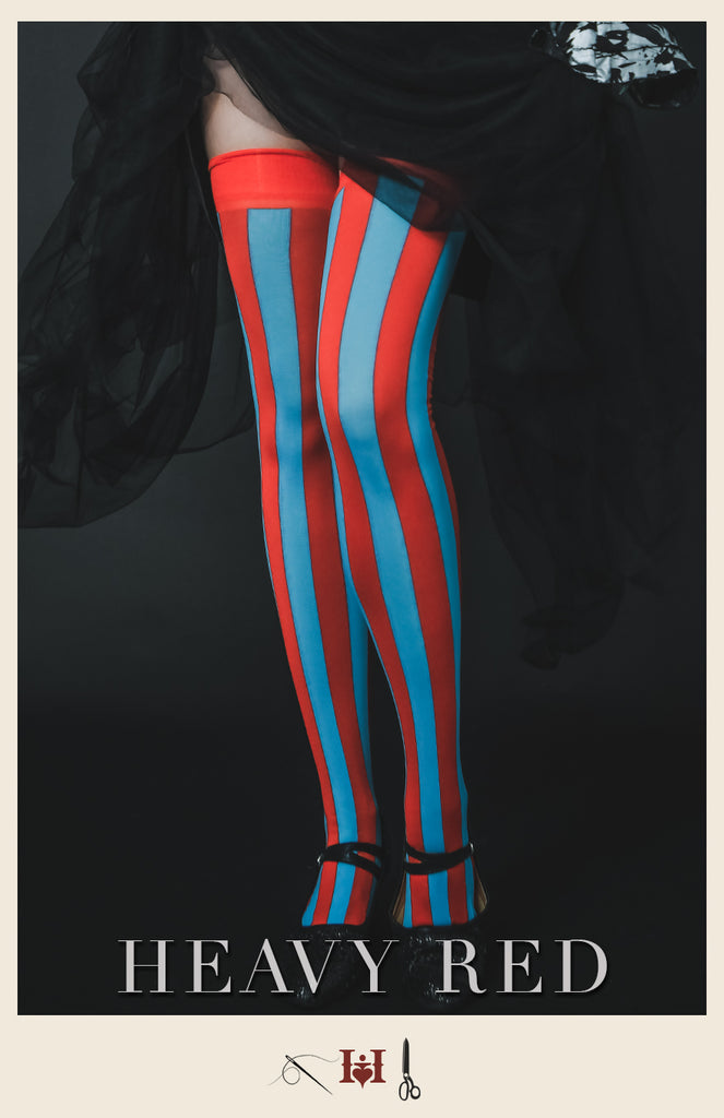 Circus Cabaret Stripe Thigh-Highs