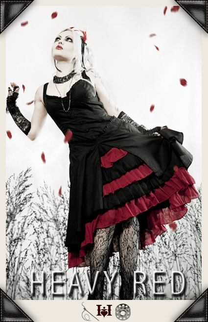 Alice's Adoration Red Ruffle Tea Dress
