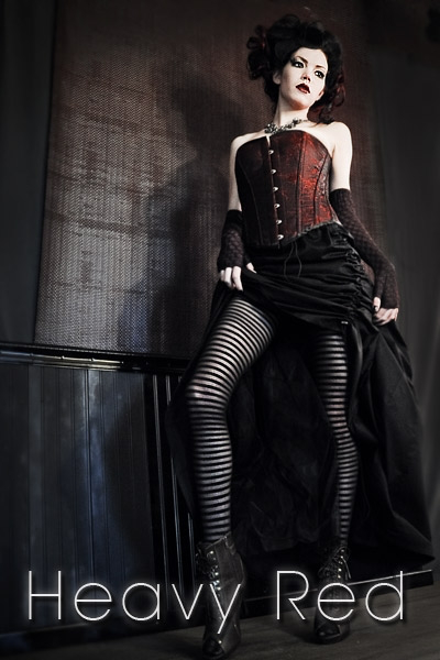 Heavy Red gothic shops sparrow corset