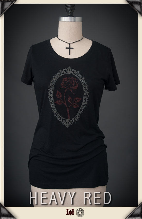 Rose Cameo Noir Art T-Shirt