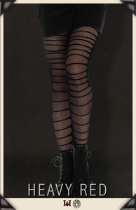 Double Layer Shredded Fishnet Tights O/S